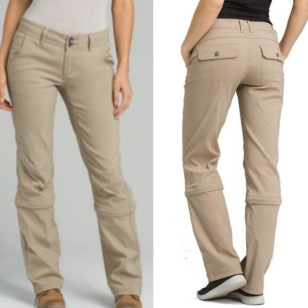 Prana Straight Leg Convertible Pants in Khaki